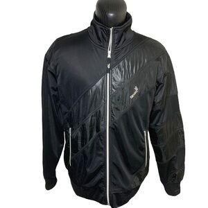 GIO-GOI Manchester Active Jacket Black Full Zip Fleece Streetwear Sweater Sz XL